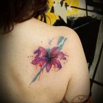 Tattoo-Aquarell Lilie - Foto Beispiel der Tätowierung 13072016 1