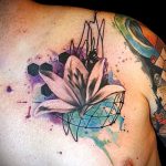 Tattoo-Aquarell Lilie - Foto Beispiel der Tätowierung 13072016 2
