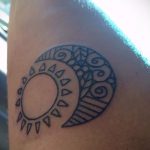Tattoo month and the sun - a cool photo of the finished tattoo on 14072016 2