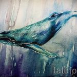 Wal-Tattoo auf der Hüfte - ein Foto der fertigen Version der Tätowierung 14072016 2