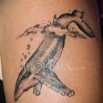 Whale tattoo on his hip - a photo of the finished version of the tattoo 14072016 1