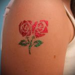 glitter tattoo rose - Photo example of 24072016 1