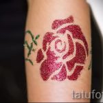 glitter tattoo rose - Photo example of 24072016 2