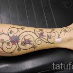 lily tattoo on his leg - Photo example of the tattoo 13072016 2
