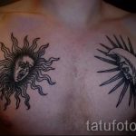 soleil et la lune tatouage - une photo fraîche du tatouage fini 14072016 3
