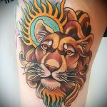 soleil lion tatouage - une photo fraîche du tatouage fini 14072016 2