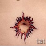 soleil tatouage sur le ventre - une photo fraîche du tatouage fini 14072016 1