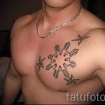 soleil tatouage sur sa poitrine - une photo fraîche du tatouage fini 14072016 1