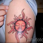 soleil tatouage sur son bras - une photo fraîche du tatouage fini 14072016 1