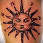 soleil tatouage sur son poignet - une photo fraîche du tatouage fini 14072016 3