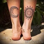 sun tattoo on his leg - a cool photo of the finished tattoo 14072016 1