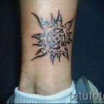 sun tattoo on his leg - a cool photo of the finished tattoo 14072016 4
