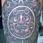 tattoo sun Aztecs - a cool photo of the finished tattoo on 14072016 3