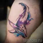 watercolor tattoo whale - ready version of a photo of the tattoo 14072016 1
