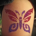 глиттер тату бабочка - фото пример от 24072016 2