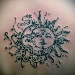 тату в виде солнца - фото классной готовой татуировки от 14072016 2