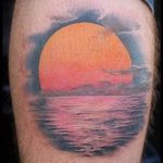 тату закат солнца - фото классной готовой татуировки от 14072016 17