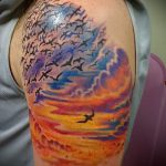тату закат солнца - фото классной готовой татуировки от 14072016 2