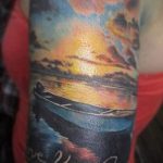 тату закат солнца - фото классной готовой татуировки от 14072016 20