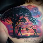тату закат солнца - фото классной готовой татуировки от 14072016 23