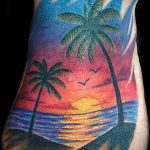 тату закат солнца - фото классной готовой татуировки от 14072016 3