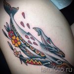 тату кит классная работа - фото вариант готовой татуировки от 14072016 79