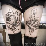 тату кит на ноге - фото вариант готовой татуировки от 14072016 3