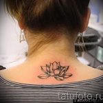 тату лилия на шее - фото пример татуировки от 13072016 33