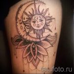 тату месяц и солнце - фото классной готовой татуировки от 14072016 2