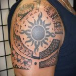 тату полинезия солнце - фото классной готовой татуировки от 14072016 2