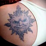 тату солнце для мужчин - фото классной готовой татуировки от 14072016 2