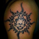 тату солнце лев - фото классной готовой татуировки от 14072016 1