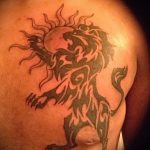 тату солнце лев - фото классной готовой татуировки от 14072016 2