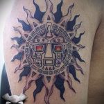 тату солнце майя - фото классной готовой татуировки от 14072016 2