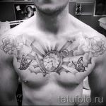 тату солнце на груди - фото классной готовой татуировки от 14072016 5