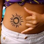 тату солнце на животе - фото классной готовой татуировки от 14072016 2