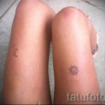 тату солнце на ноге - фото классной готовой татуировки от 14072016 3