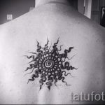 тату солнце на спине - фото классной готовой татуировки от 14072016 3