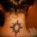 тату солнце на шее - фото классной готовой татуировки от 14072016 1