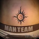 тату солнце пупок - фото классной готовой татуировки от 14072016 2