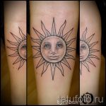 тату солнце с лицом - фото классной готовой татуировки от 14072016 1