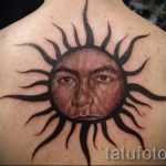 тату солнце с лицом - фото классной готовой татуировки от 14072016 3