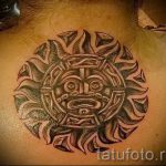 тату солнце у ацтеков - фото классной готовой татуировки от 14072016 3