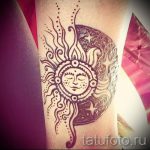 тату солнце у девушек - фото классной готовой татуировки от 14072016 2
