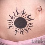 тату солнце у девушек - фото классной готовой татуировки от 14072016 5