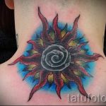 тату солнце цветное - фото классной готовой татуировки от 14072016 2