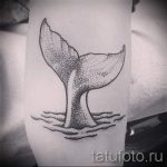 тату хвост кита - фото вариант готовой татуировки от 14072016 3