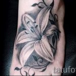 тату черная лилия - фото пример татуировки от 13072016 1