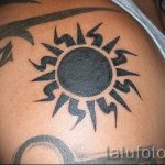 черное солнце тату - фото классной готовой татуировки от 14072016 2
