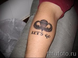 Airborne Tätowierung auf seinem Arm - Photo Beispiel der Tätowierung 1018 tatufoto.ru
